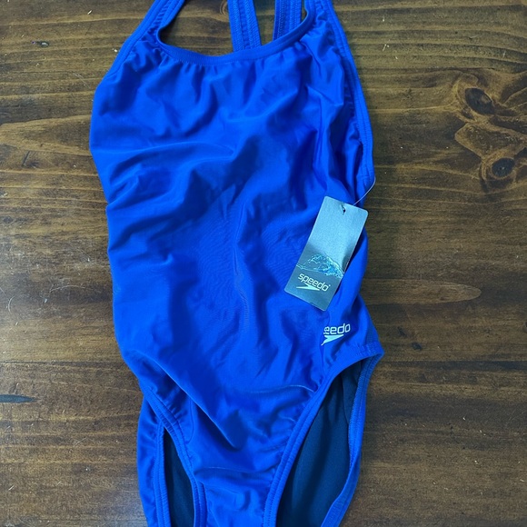 Speedo Competition Blue Swimsuit - Picture 1 of 2